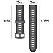 For Samsung Galaxy Watch 4 40mm 20mm Two Color Textured Silicone Watch Band(Orange+Black)