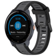 For Garmin Vivoactive3 Music 20mm Two Color Textured Silicone Watch Band(Grey+Black) - Watch Bands by PMC TechLife | Online Shopping South Africa | PMC TechLife