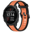 For Garmin Forerunner 245 / 245 Music 20mm Two Color Textured Silicone Watch Band(Orange+Black) - Watch Bands by PMC TechLife | Online Shopping South Africa | PMC TechLife