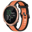 For Garmin Forerunner 645 / 645 Music 20mm Two Color Textured Silicone Watch Band(Orange+Black) - Watch Bands by PMC TechLife | Online Shopping South Africa | PMC TechLife