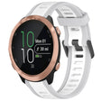 For Garmin Forerunner 645 / 645 Music 20mm Two Color Textured Silicone Watch Band(White+Grey) - Watch Bands by PMC TechLife | Online Shopping South Africa | PMC TechLife