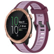 For Garmin Forerunner 645 / 645 Music 20mm Two Color Textured Silicone Watch Band(Purple) - Watch Bands by PMC TechLife | Online Shopping South Africa | PMC TechLife