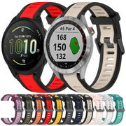 For Garmin Vivoactive 3 20mm Two Color Textured Silicone Watch Band(Yellow+Black)