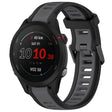 For Garmin Forerunner 255S Music 18mm Two Color Textured Silicone Watch Band(Grey+Black) - free shipping - PMC TechLife - Order now!