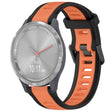 For Garmin Vivomove 3S 18mm Two Color Textured Silicone Watch Band(Orange+Black) - Watch Bands by PMC TechLife | Online Shopping South Africa | PMC TechLife