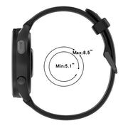 For Garmin Venu 2S 18mm Two Color Textured Silicone Watch Band(Midnight Blue+Black)