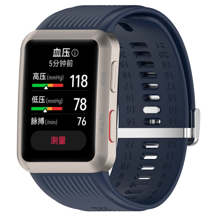 For Huawei Watch D Blood Pressure Watch Silicone Watch Band(Midnight Blue) - Watch Bands by PMC TechLife | Online Shopping South Africa | PMC TechLife