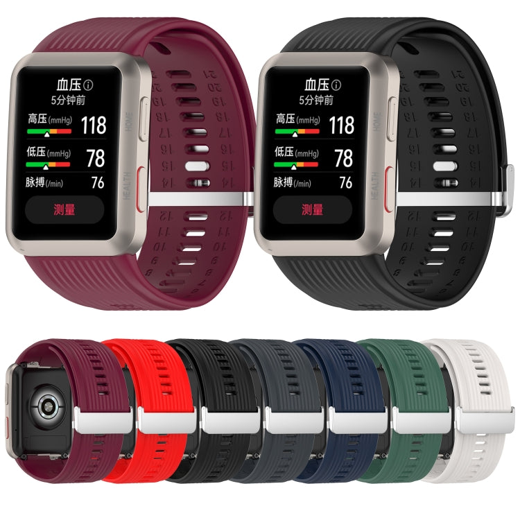 For Huawei Watch D Blood Pressure Watch Silicone Watch Band(Red) - Watch Bands by PMC TechLife | Online Shopping South Africa | PMC TechLife