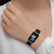 For Samsung Galaxy Fit 3 Nylon Canvas Watch Band(Black)