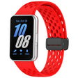 For Samsung Galaxy Fit 3 Hole Style Magnetic Folding Buckle Silicone Watch Band(Red) - Watch Bands by PMC TechLife | Online Shopping South Africa | PMC TechLife