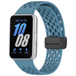 For Samsung Galaxy Fit 3 Hole Style Magnetic Folding Buckle Silicone Watch Band(Blue) - Watch Bands by PMC TechLife | Online Shopping South Africa | PMC TechLife