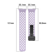 For Samsung Galaxy Fit 3 Hole Style Magnetic Folding Buckle Silicone Watch Band(Pink)