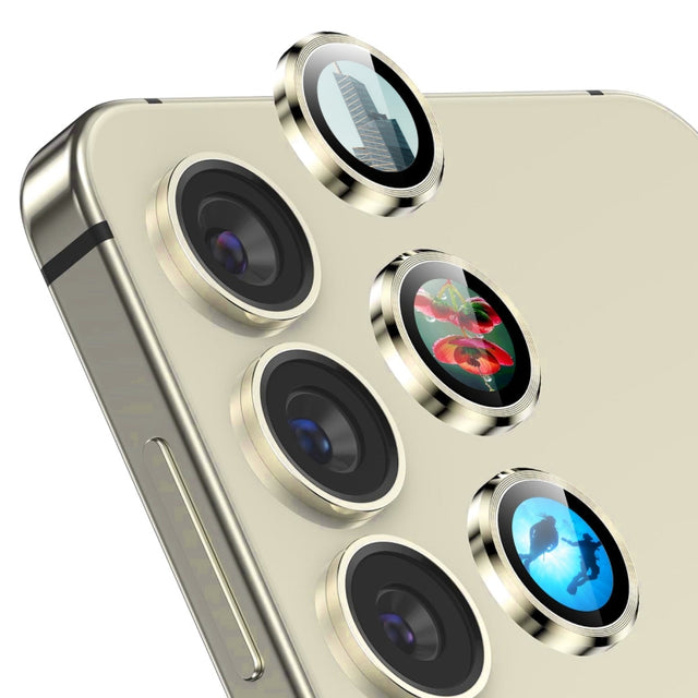 For Samsung Galaxy S24+ 5G ENKAY Hat-Prince AR 9H Rear Lens Aluminium Alloy Tempered Glass Film(Yellow)