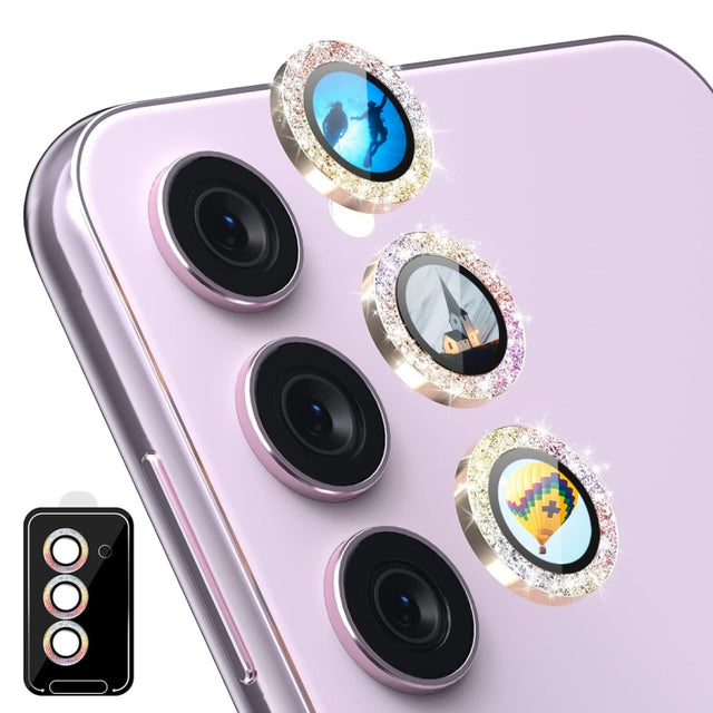 For Samsung Galaxy S24+ 5G ENKAY Hat-Prince AR 9H Rear Lens Glitter Aluminium Alloy Tempered Glass Film(Colorful)