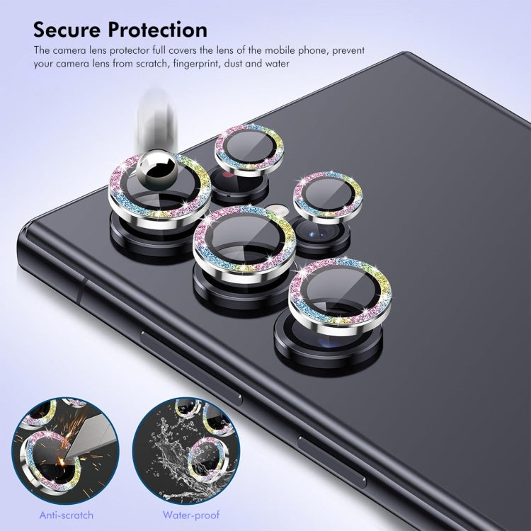 For Samsung Galaxy S24 Ultra 5G ENKAY Hat-Prince AR 9H Rear Lens Glitter Aluminium Alloy Tempered Glass Film(Purple)