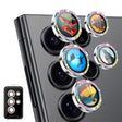 For Samsung Galaxy S24 Ultra 5G ENKAY Hat-Prince AR 9H Rear Lens Glitter Aluminium Alloy Tempered Glass Film(Colorful) - free shipping - PMC Jewellery - Order now!