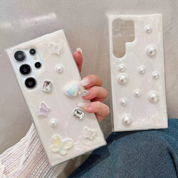 For Samsung Galaxy S25 Ultra 5G Cream Gum Decoden TPU Phone Case(Pearl)