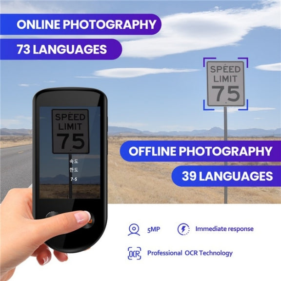 V600S WiFi AI Smart Translator 3.5-inch Touch Screen Voice Translator Offline Photo Translation
