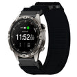 For Garmin MARQ Adventurer Gen 2 22mm Nylon Hook And Loop Fastener Watch Band(Black) - Watch Bands by PMC TechLife | Online Shopping South Africa | PMC TechLife