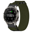 For Garmin MARQ Adventurer Gen 2 22mm Nylon Hook And Loop Fastener Watch Band(Army Green) - Watch Bands by PMC TechLife | Online Shopping South Africa | PMC TechLife