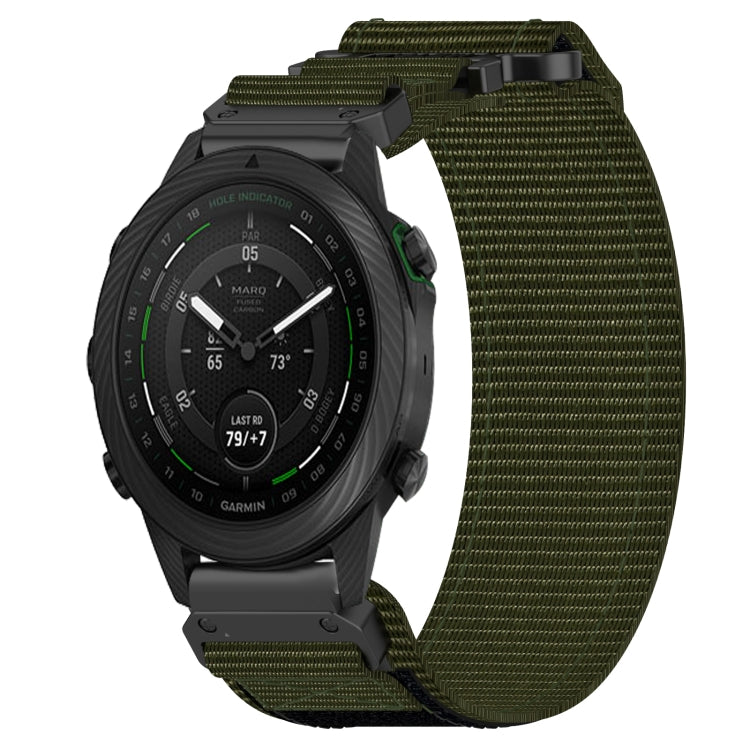 For Garmin MARQ Golfer Gen 2 22mm Nylon Hook And Loop Fastener Watch Band(Army Green) - free shipping - PMC TechLife - Order now!