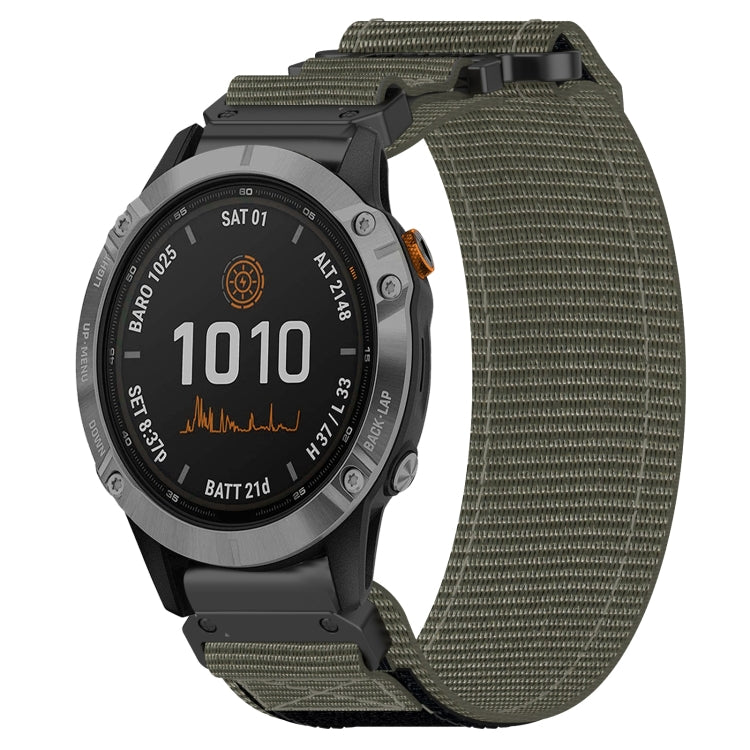For Garmin Fenix 7 22mm Nylon Hook And Loop Fastener Watch Band(Grey) - Watch Bands by PMC TechLife | Online Shopping South Africa | PMC TechLife