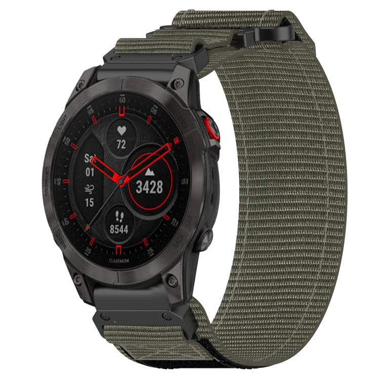 For Garmin EPIX Gen 2 22mm Nylon Hook And Loop Fastener Watch Band(Grey) - Watch Bands by PMC TechLife | Online Shopping South Africa | PMC TechLife | Buy Now Pay Later Mobicred