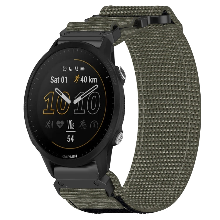 For Garmin Forerunner 955 22mm Nylon Hook And Loop Fastener Watch Band(Grey) - Watch Bands by PMC TechLife | Online Shopping South Africa | PMC TechLife