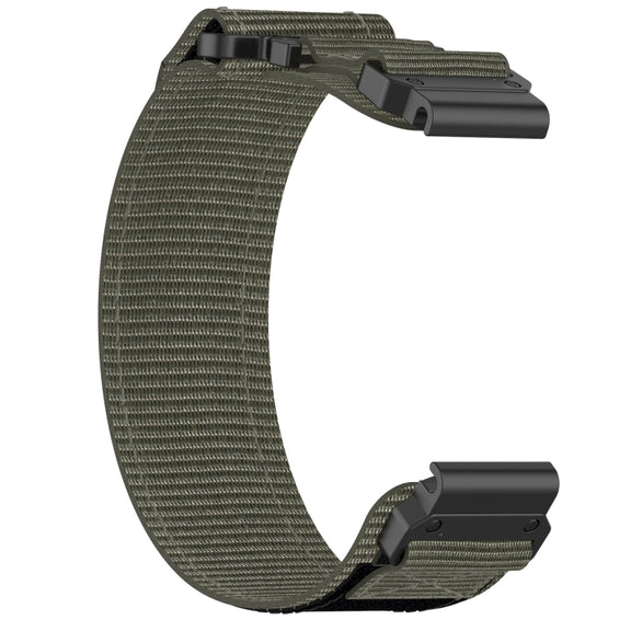 For Garmin Enduro 26mm Nylon Hook And Loop Fastener Watch Band(Grey)
