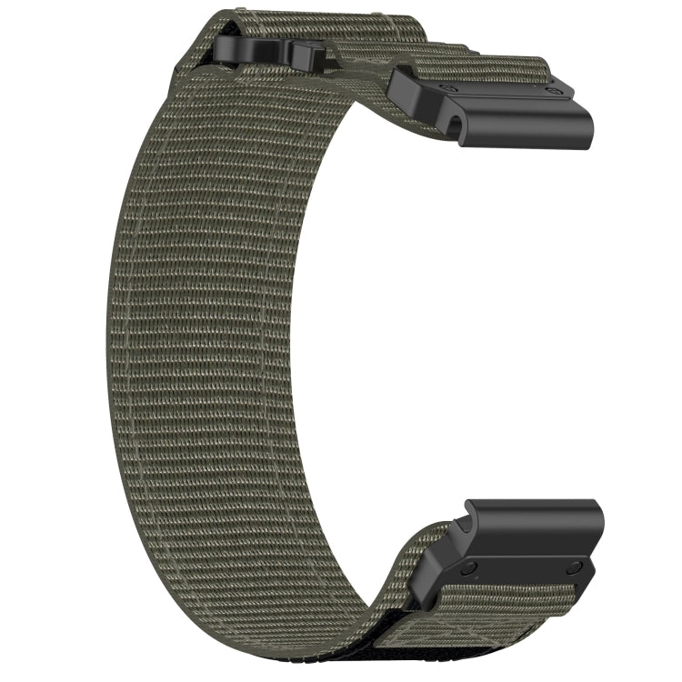 For Garmin Fenix 6X 26mm Nylon Hook And Loop Fastener Watch Band(Grey) - Watch Bands by PMC TechLife | Online Shopping South Africa | PMC TechLife | Buy Now Pay Later Mobicred