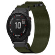 For Garmin Fenix 6X Sapphire 26mm Nylon Hook And Loop Fastener Watch Band(Army Green) - Watch Bands by PMC TechLife | Online Shopping South Africa | PMC TechLife