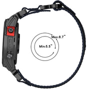 For Garmin Enduro 26mm Nylon Hook And Loop Fastener Watch Band(Grey)