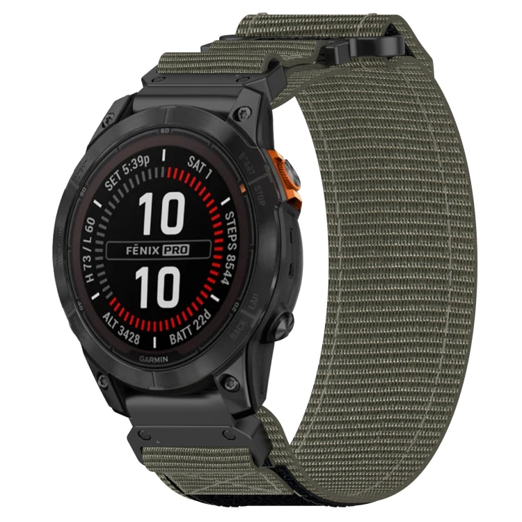 For Garmin Fenix 7S Pro 42mm 20mm Nylon Hook And Loop Fastener Watch Band(Grey) - Watch Bands by PMC TechLife | Online Shopping South Africa | PMC TechLife