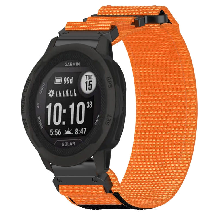 For Garmin Instinct 2S 20mm Nylon Hook And Loop Fastener Watch Band(Orange) - free shipping - PMC TechLife - Order now!