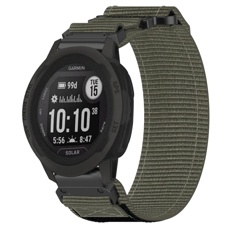 For Garmin Instinct 2S 20mm Nylon Hook And Loop Fastener Watch Band(Grey) - Watch Bands by PMC TechLife | Online Shopping South Africa | PMC TechLife | Buy Now Pay Later Mobicred