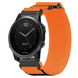 For Garmin Fenix 5S 20mm Nylon Hook And Loop Fastener Watch Band(Orange) - Watch Bands by PMC TechLife | Online Shopping South Africa | PMC TechLife