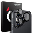 For Huawei Pura 70 NORTHJO Camera Lens CD Vein Metal Ring Tempered Glass Film(Black) - free shipping - PMC Jewellery - Order now!