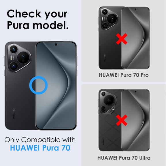 For Huawei Pura 70 NORTHJO Camera Lens CD Vein Metal Ring Tempered Glass Film(Black)