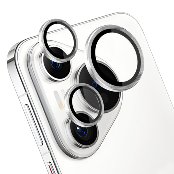 For Huawei Pura 70 NORTHJO Camera Lens CD Vein Metal Ring Tempered Glass Film(Silver)