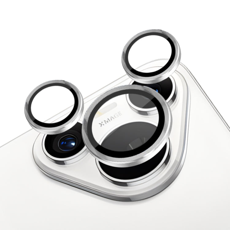 For Huawei Pura 70 NORTHJO Camera Lens CD Vein Metal Ring Tempered Glass Film(Silver)