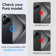 For Huawei Pura 70 Pro NORTHJO Camera Lens CD Vein Metal Ring Tempered Glass Film(Black)