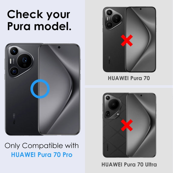 For Huawei Pura 70 Pro NORTHJO Camera Lens CD Vein Metal Ring Tempered Glass Film(Black)