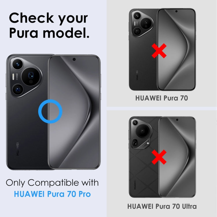 For Huawei Pura 70 Pro NORTHJO Camera Lens CD Vein Metal Ring Tempered Glass Film(Black)