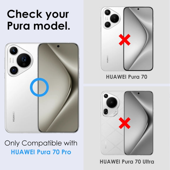 For Huawei Pura 70 Pro NORTHJO Camera Lens CD Vein Metal Ring Tempered Glass Film(Silver)