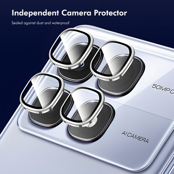 For Redmi K70 Ultra ENKAY Hat-Prince 9H Rear Camera Lens Aluminium Alloy Tempered Glass Film(Colorful)