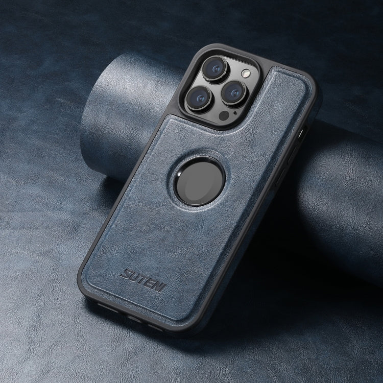 For iPhone 16 Pro Suteni G1 Magsafe Leather Back Phone Case(Blue) - free shipping - PMC Jewellery - Order now!