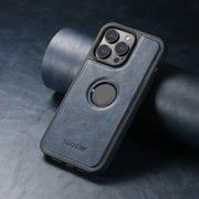 For iPhone 16 Pro Suteni G1 Magsafe Leather Back Phone Case(Blue)