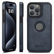 For iPhone 16 Pro Suteni G1 Magsafe Leather Back Phone Case(Blue) - free shipping - PMC TechLife - Order now!