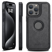 For iPhone 16 Pro Max Suteni G1 Magsafe Leather Back Phone Case(Black)