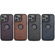 For iPhone 16 Pro Max Suteni G1 Magsafe Leather Back Phone Case(Black)